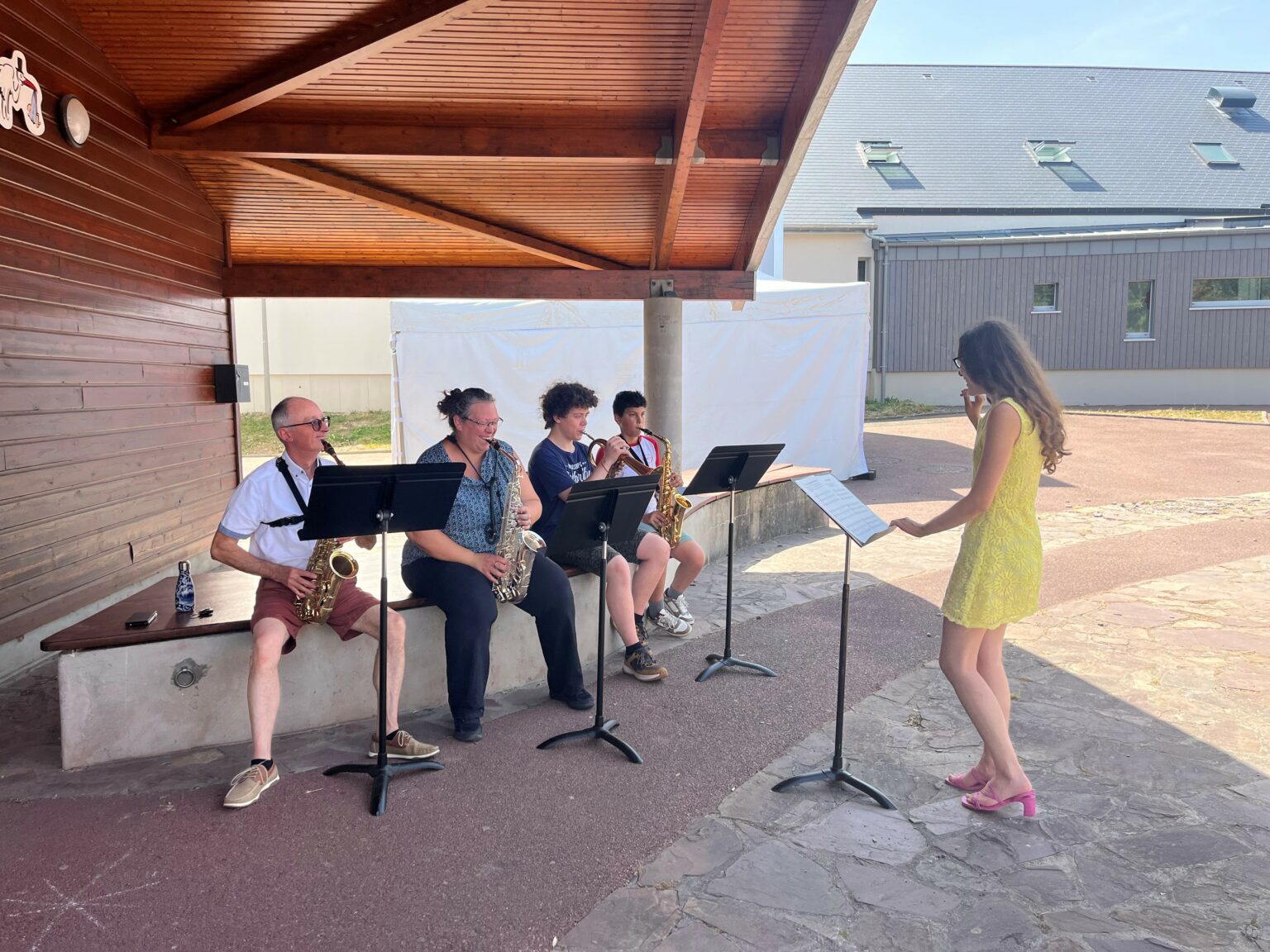 Cours École de musique en extérieur (canicule) juin 2026